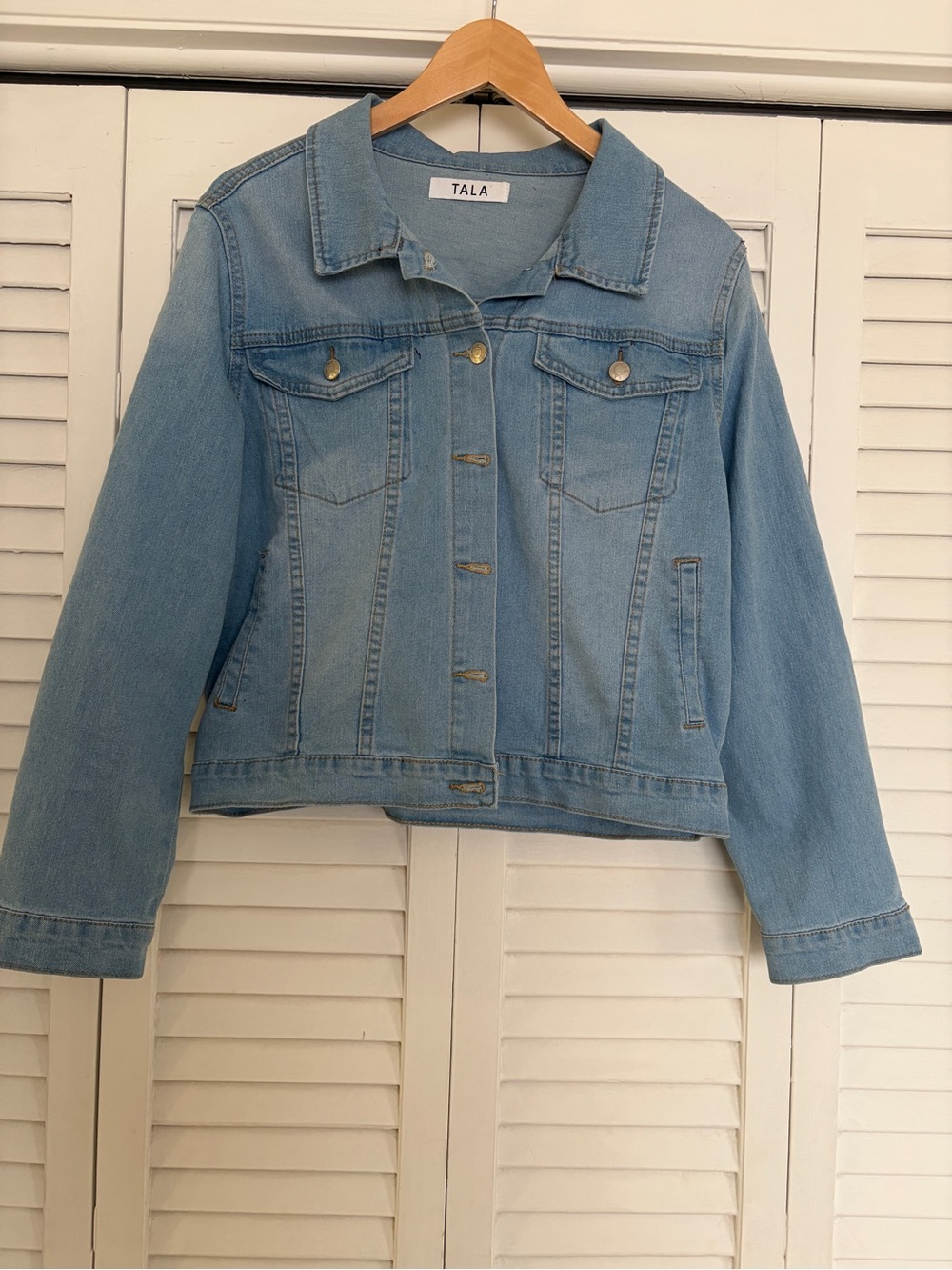 TALA Light Wash Denim Jacket - Women's Classic Jean Trucker